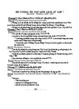 Đề cương ôn tập cuối học kỳ 2 môn Lịch sử Lớp 7 - Năm học 2016-2017